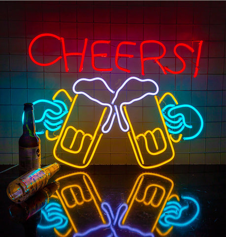 "Cheers" Neon Sign Led Light
