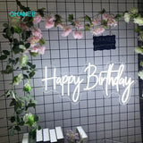 Custom Neon Sign Happy Birthday  Flex Led  Party Wedding Neon Decor Sign Home Room Wall Decoration Ins  Sign