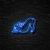 Downward Facing Frenchie - Neon Sign