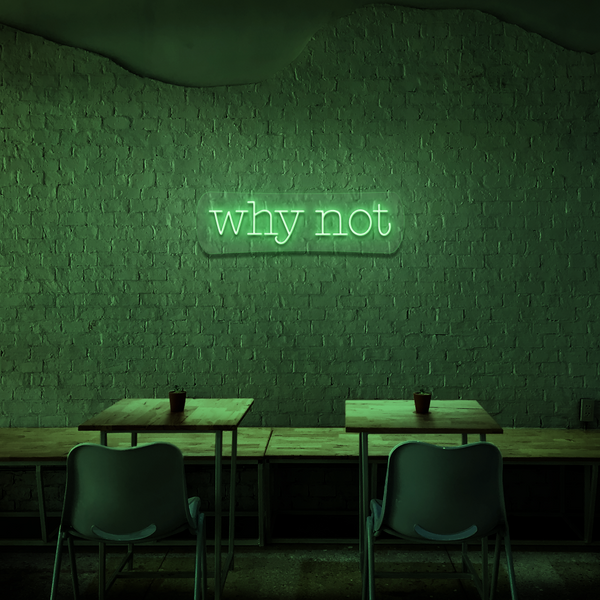 Why Not - Neon Sign