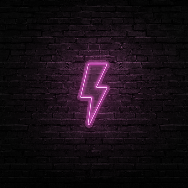 Lightning Strike - Neon Sign