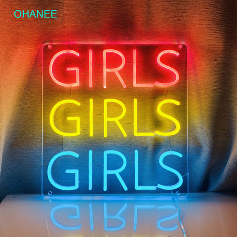 "Girls Girls Girls" LED Neon Sign Light